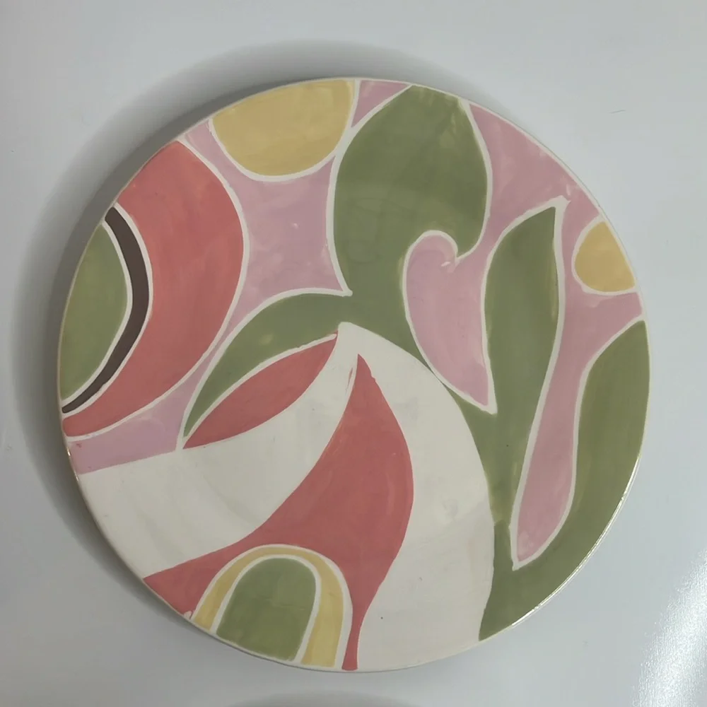 Jill Rosenwald Plates Set of 4 Abstract Floral Salad Plates